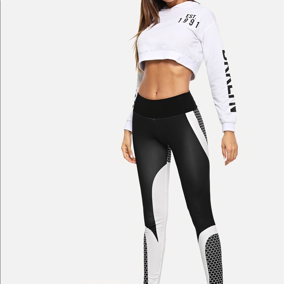 Pants - Color block skinny leggings